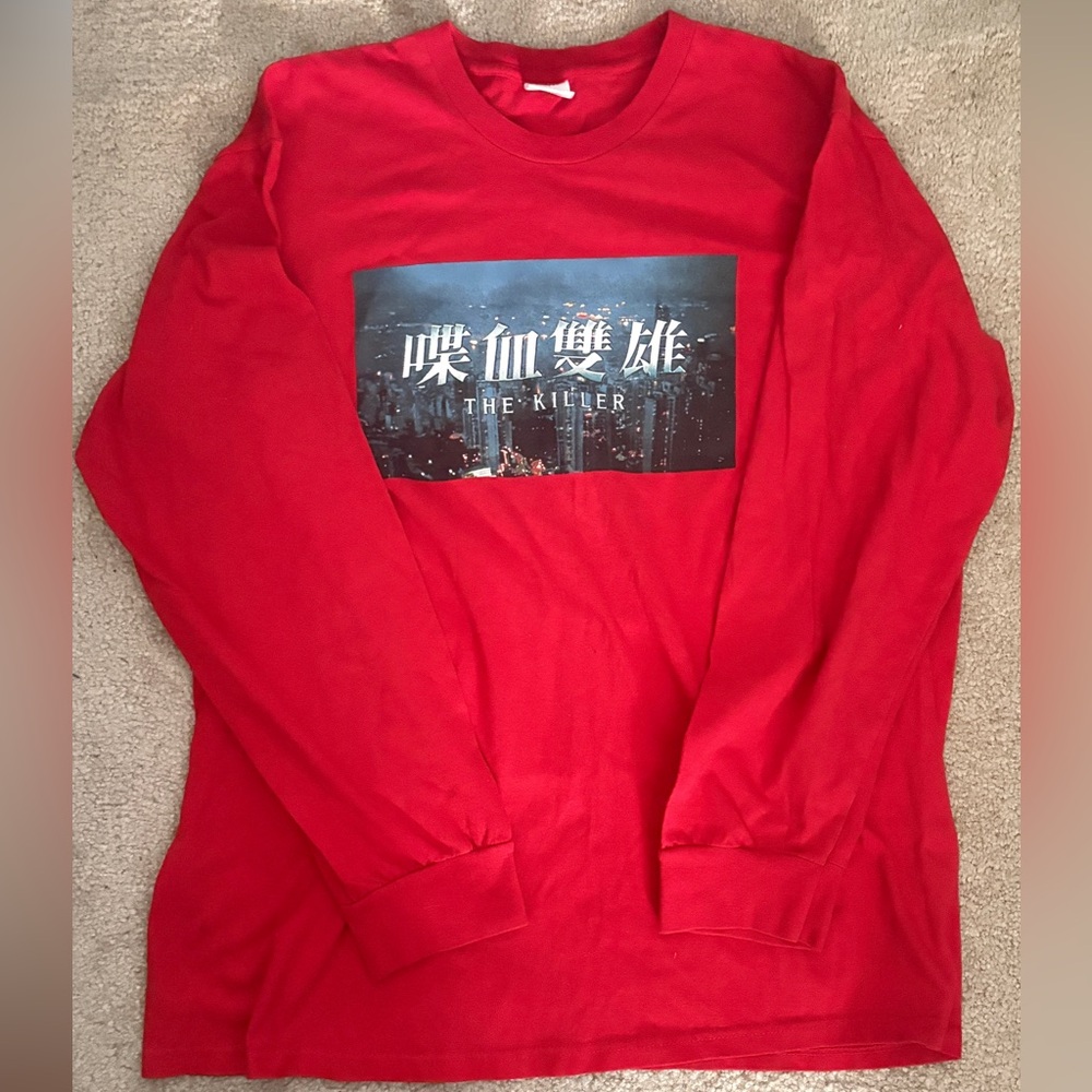 Supreme Red 'The Killer' Graphic Long Sleeve Tee